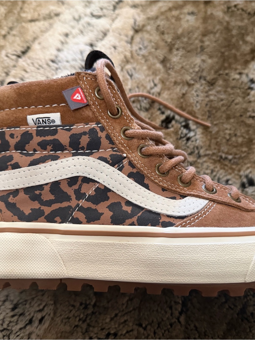 Vans Women's Brown Leopard Old Skool Platform Sneaker